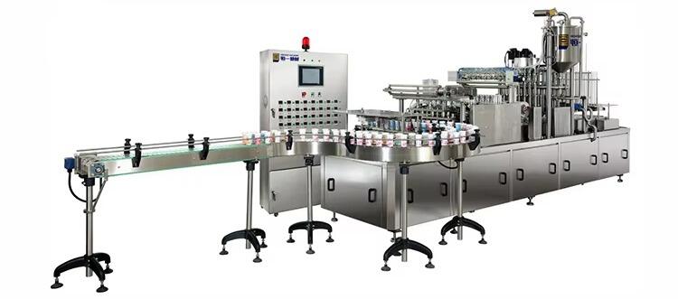 PET Cup Filling and Sealing Machine for Ice Cube and Beverage Packaging details