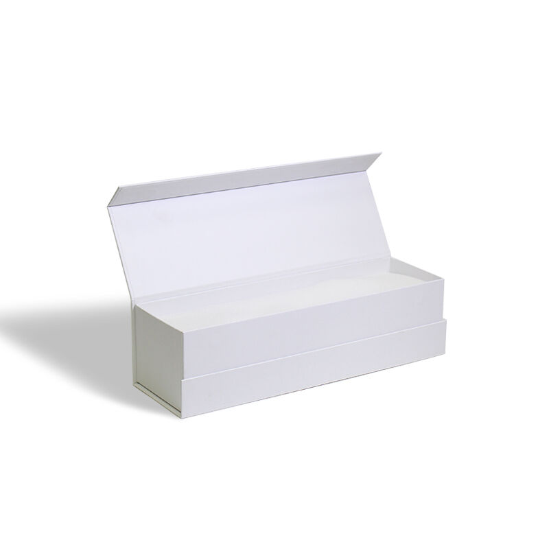 กล่องกระดาษแข็งหรูพิมพ์ลายจาก CF กล่องกระดาษสีขาวมีฝาปิดแม่เหล็ก บรรจุภัณฑ์กล่องของขวัญแม่เหล็ก