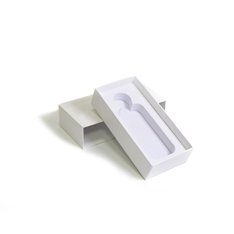 CF Premium Rigid Drawer Style Sliding Paper Box Gold Foil Logo Decoration with Matt Lamination Foam EVA Insert