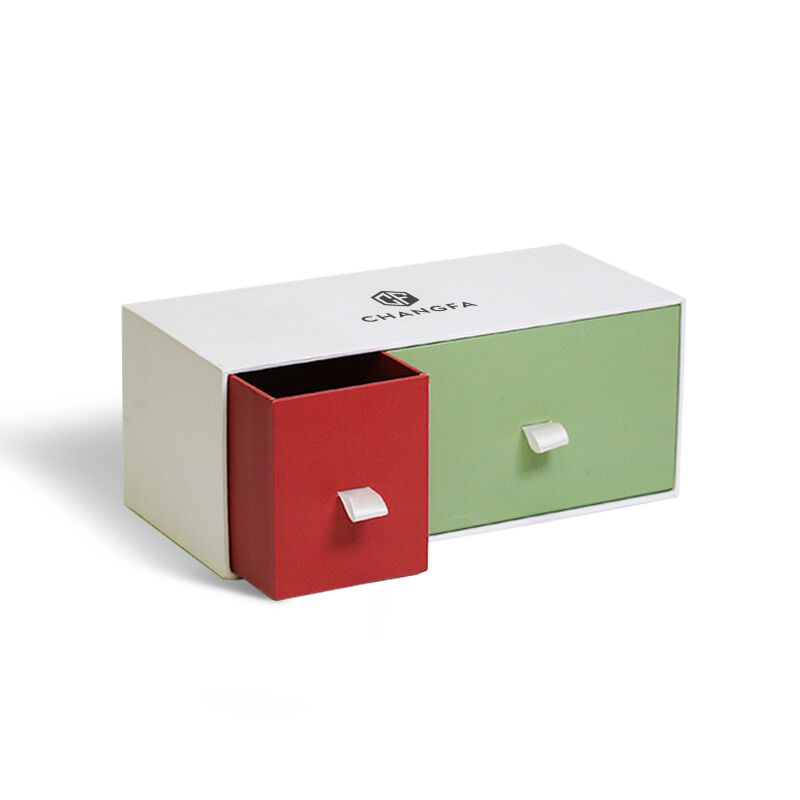 CF Luxus Kézműves Merev Papírdoboz Kozmetikumokhoz, Parfümökhöz, Fiókos Ékszer-ajándékcsoomagoló Doboza