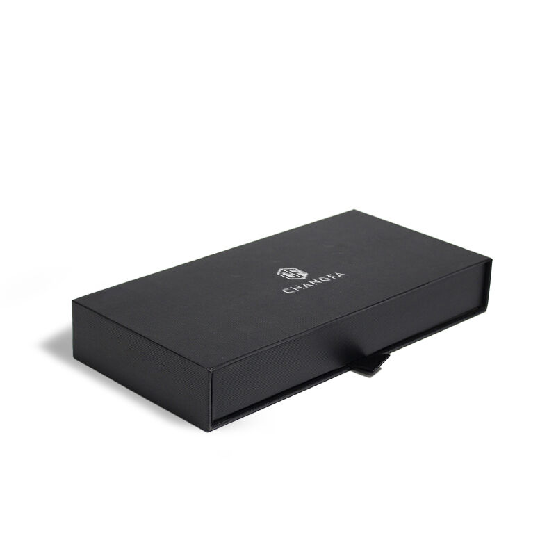 Caixa de Papelão com Gaveta Deslizante de Luxo, Personalizável com Logotipo em Impressão Customizada, com Inserção em Espuma CF