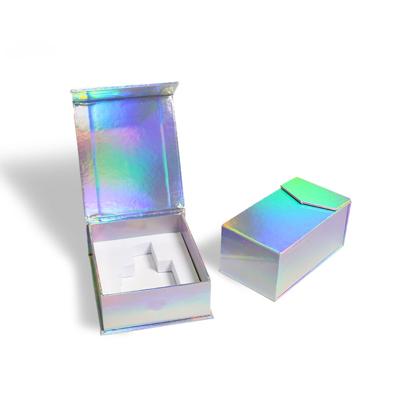 جعبه کارتنی تاپوشی لیزری CF برای محصولات مراقبت از پوست، آرایشی و عطر، جعبه هدیه مربعی با بسته‌بندی مغناطیسی