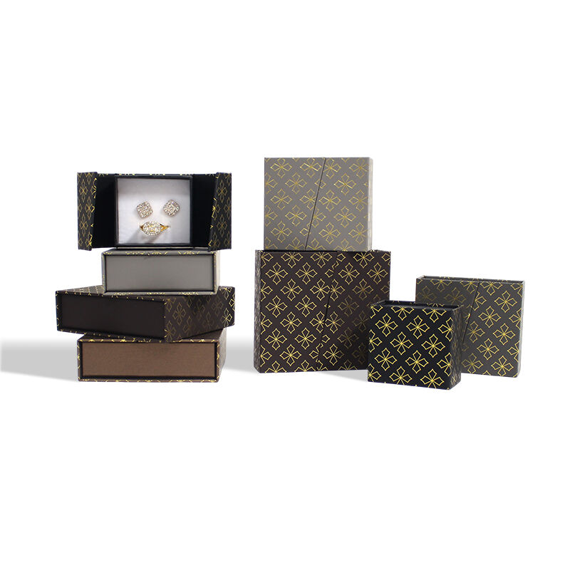 CF Διπλό κουτί κοσμημάτων με μαγνητικό άνοιγμα και επένδυση από σφουγγάρι