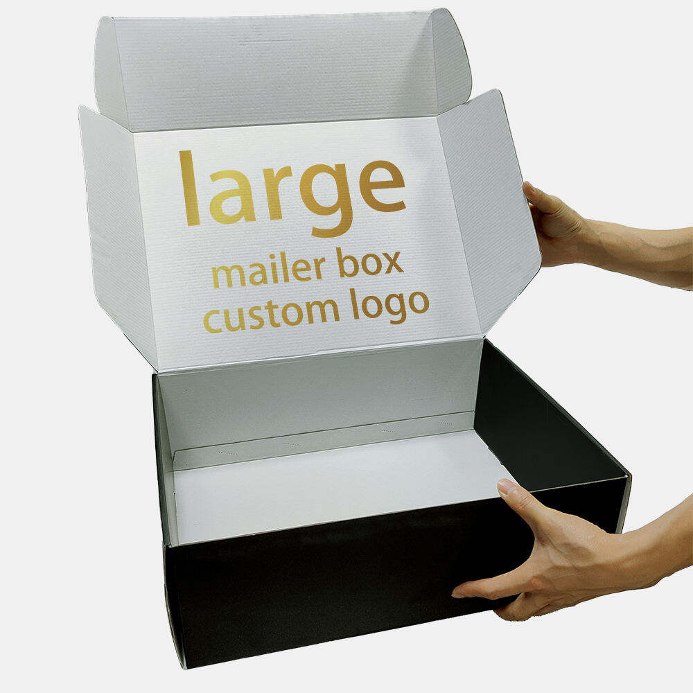 Shipping Corrugated Subscription Cardboard Black Extra 'Carboard Size Custom Large Mailer Box