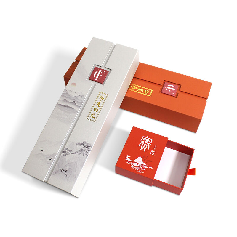 ギフト用紅茶本スタイル マグネット式段ボールボックスパッケージ