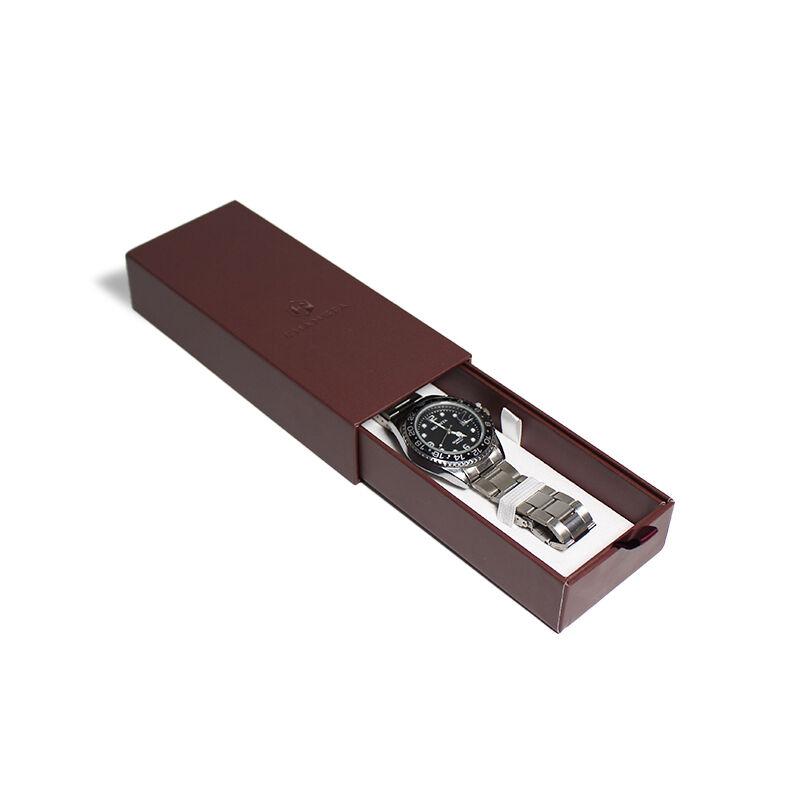 صندوق تغليف ساعة فاخرة CF هدية مخصصة مع طباعة شعار تصميم فريد صندوق درج هدايا الساعات تغليف من الورق المقوى