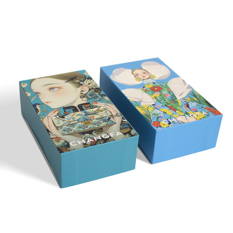 ギフト包装着脱式ふた付きネックEVAインサート入りボックス