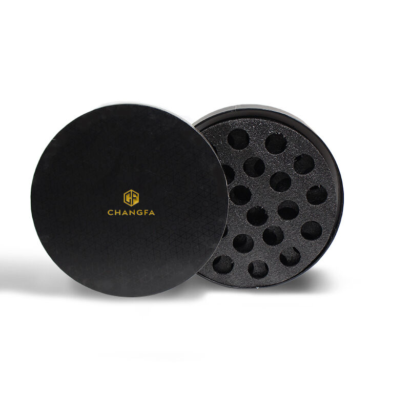 جعبه گرد شکلات caffenol با کفی فوم ابری و تراپ داخلی برای مواد غذایی