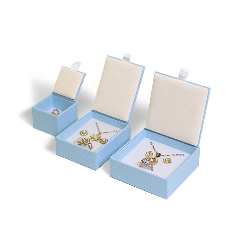 Hộp bao bì bộ trang sức sang trọng CF kiểu vỏ sò, dùng để đóng gói nhẫn, vòng tay, dây chuyền và bông tai, có lót nhung bên trong