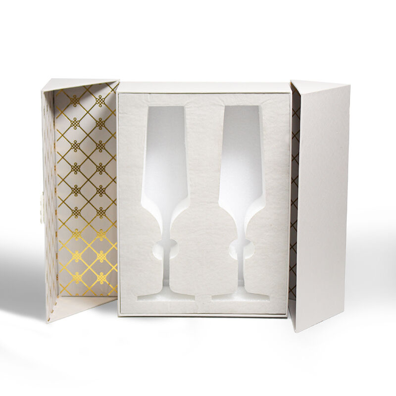 CF Open Double Door Gift Packaging Box With Logo for Champagne Red Wine Bottles