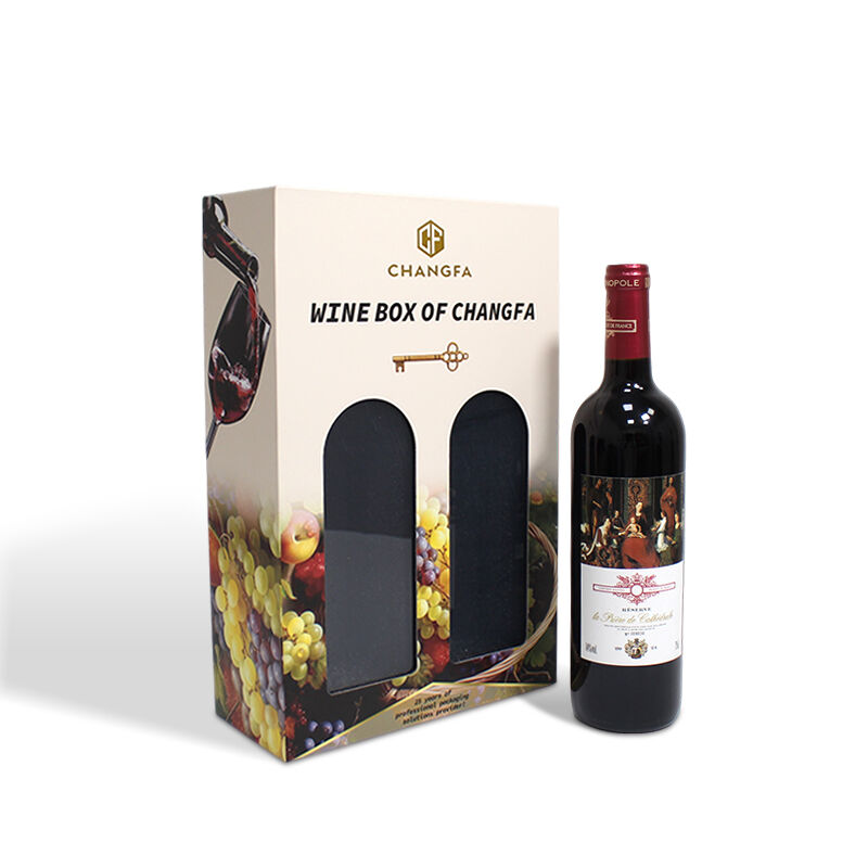 CF Lift-off Lid Wine Box with Window and Foam Lining