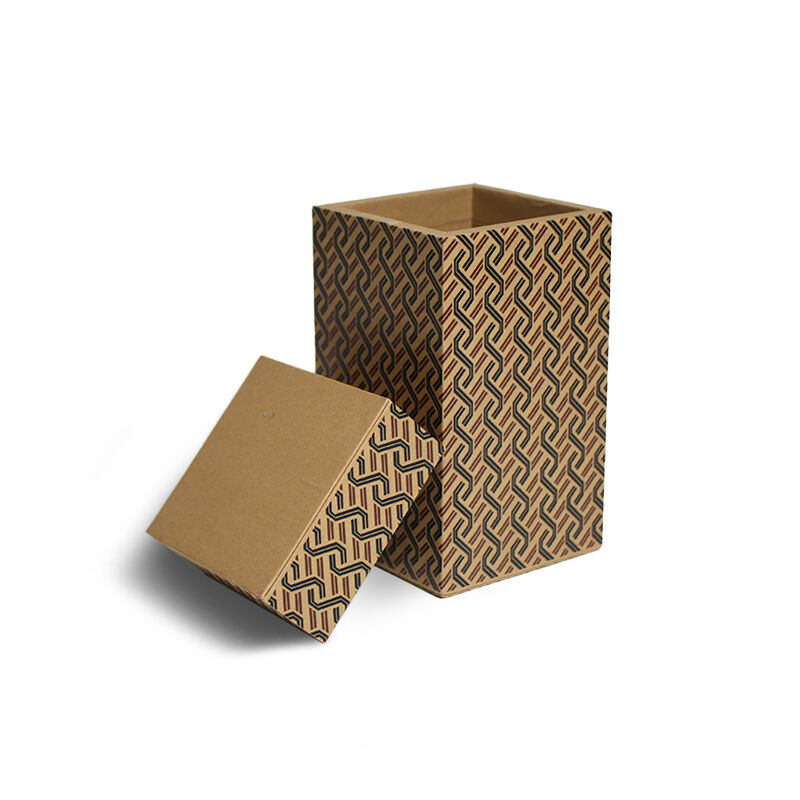 CF Scatula Muneris Rigida Charta Kraft Rigidum Ex Materialibus Recyclatis Et Figurata Amico-Ad-Ambientem