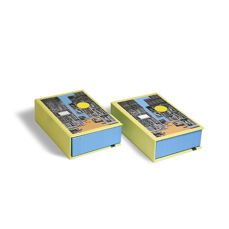 กล่องกระดาษแข็งปิดผนึกด้วยริบบิ้น CF ผิวเคลือบเงา ทำจากวัสดุรีไซเคิล มีฝาแม่เหล็ก สำหรับกล่องของขวัญ