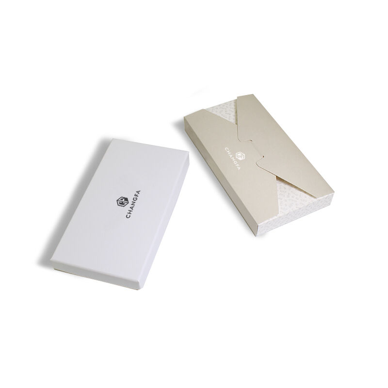 Caixa de Papel para Embalagem de Cartão de Crédito, Membro, Presente com Estampa Prateada em Hot Stamping e Revestimento UV, Caixa de Envelope Dobrável