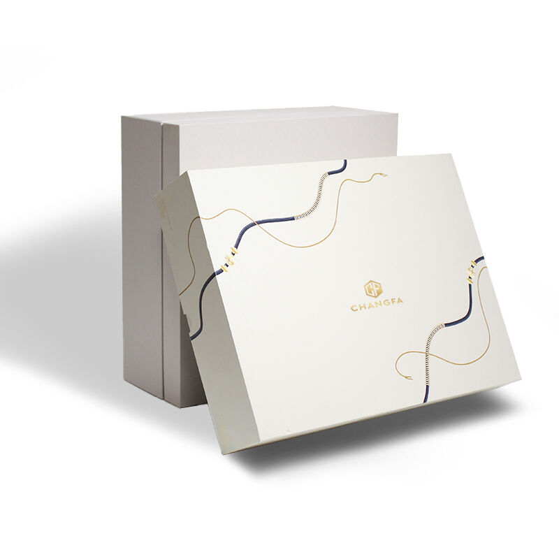 Caixas Rígidas de Luxo em Papelão Duro com Tampa e Base, Embalagem para Presente CF