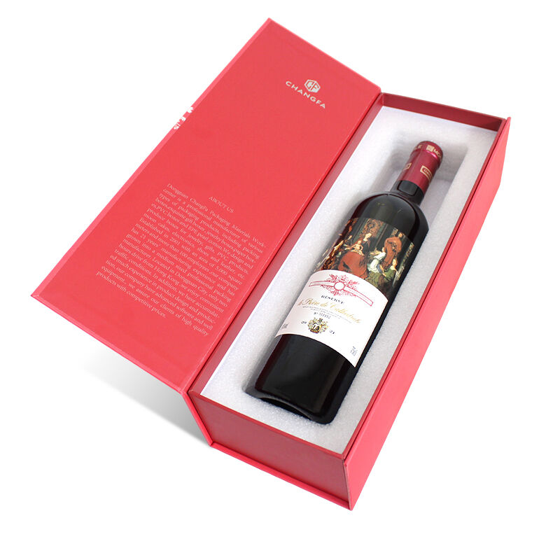 Viinin magneettinen taittava lahjapakkaus EPE-pearlinvillalla