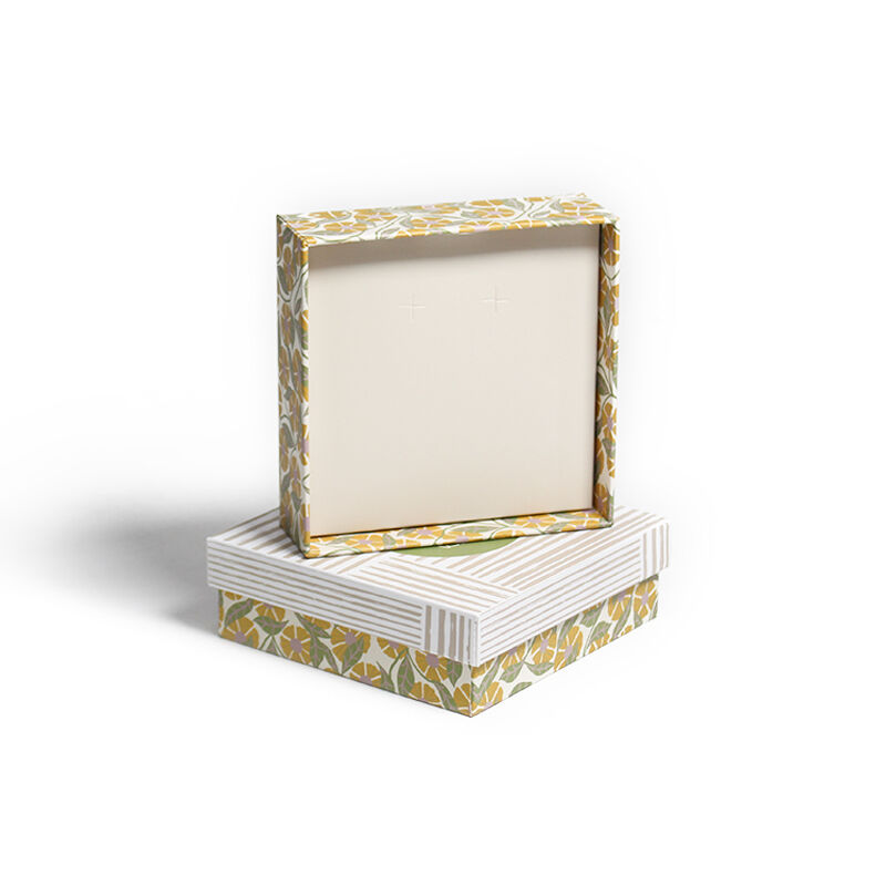 Hộp quà tặng trang sức CF, hộp bao bì trang sức bằng giấy thủ công, hộp có nắp tháo rời kèm hộp cổ (neck box)