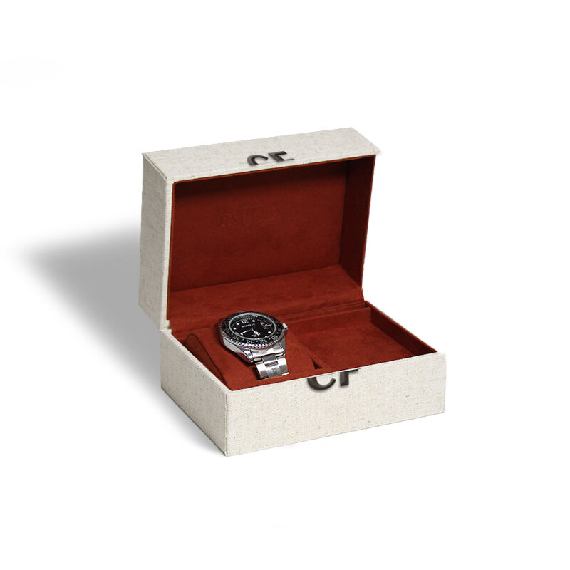 علبة ساعات رجالية فاخرة من شركة CF علبة هدايا تخزين من جلد البولي يوريثان الصناعي مخصصة بشعار مادة بي سي أنيقة للتغليف للساعات الرجالية