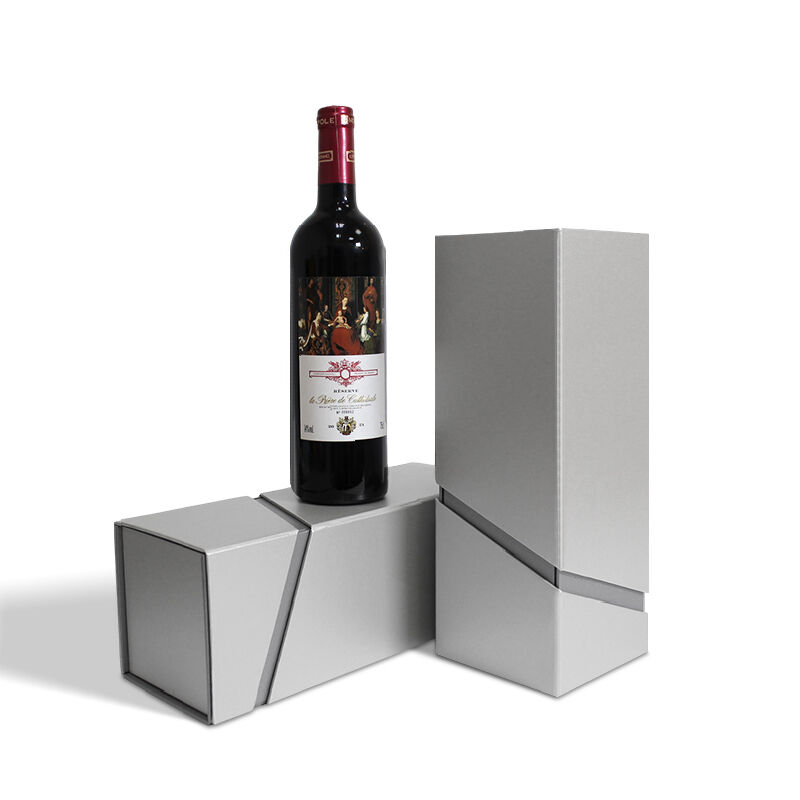 Viini taittuva magneettinen pakkauslahjapakkaus, EVA-vaahtomuovi sisällä