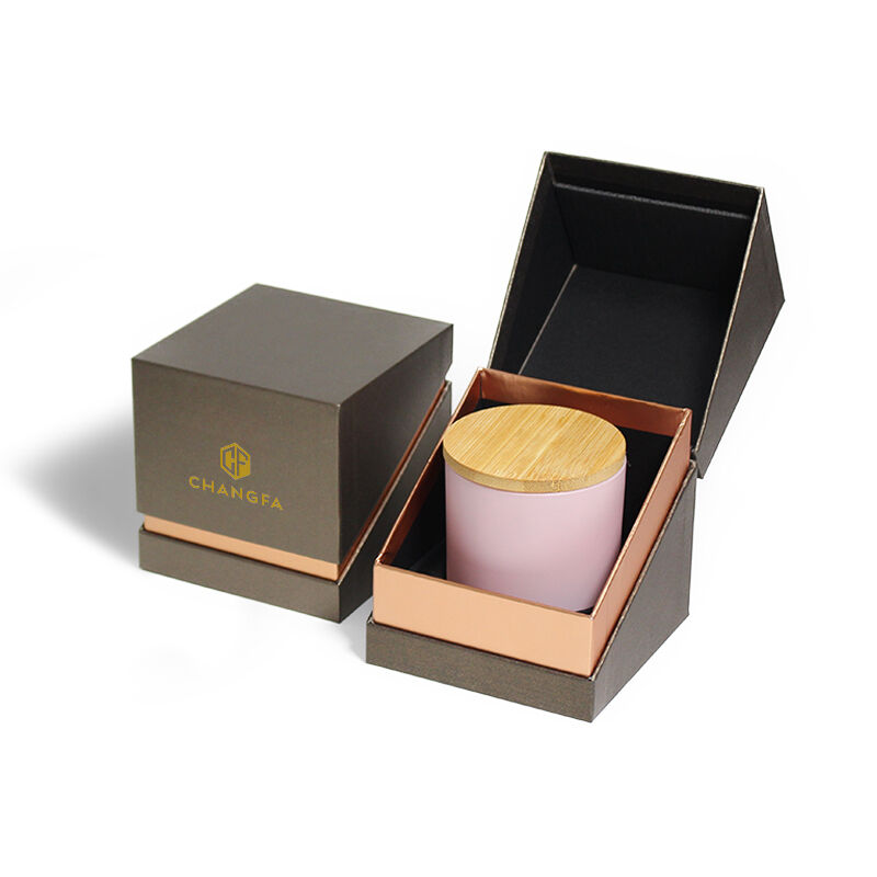 CF Λουξ Κουτί Κεριού Τύπου Clamshell, Άκαμπτη Συσκευασία, Κουτί Δώρου με Προσαρμοσμένο Λογότυπο