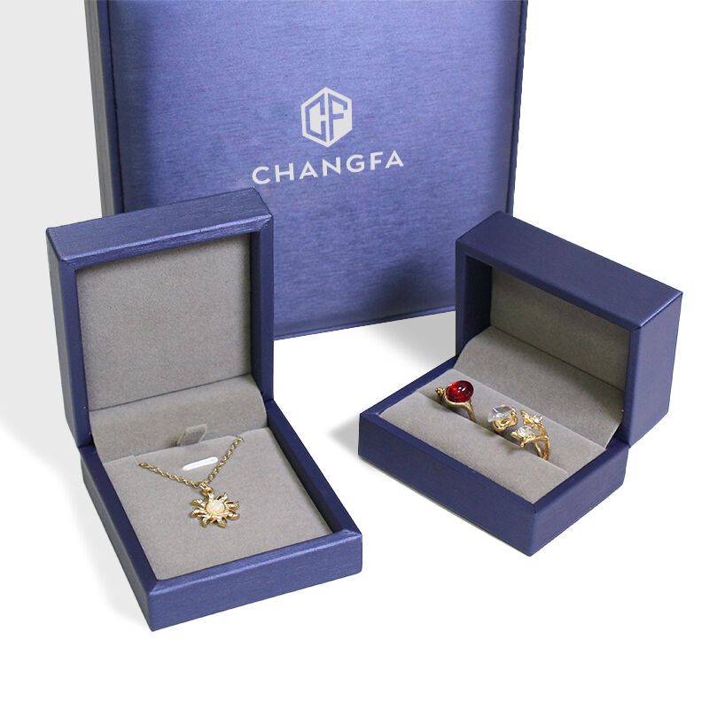 Kaxxa Ħażina Ġelida bl-Użu tal-Blu CF b’Stampa UV, Logo Personalizzat, Imballaġġ Impermess għall-Pendant, il-Bangle, iż-Żrar, l-Orecchini, in-Niżla u r-Ring