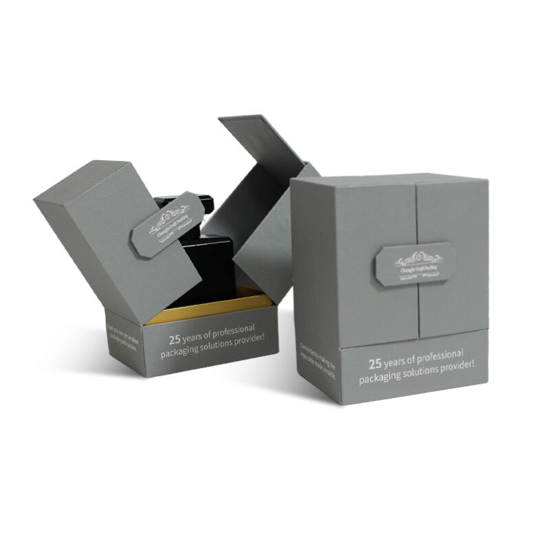 Scatola magnetica per profumi con doppia anta apribile e inserto in velluto EVA