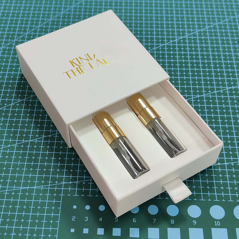 3ml Small Logo Empty Cardboard Paper Luxury Custom Gift Set Packaging Bottle Perfume Sample Box