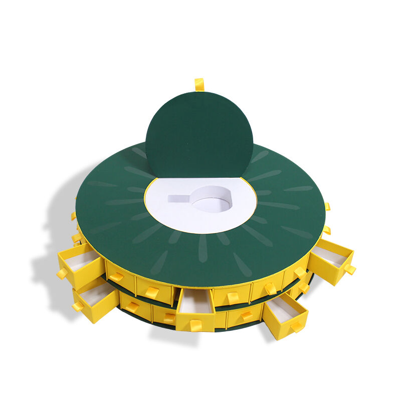 Kotak Hadiah Silinder Bulat CF dengan Pelbagai Laci untuk Pembungkusan Penyimpanan Perhiasan dan Kosmetik