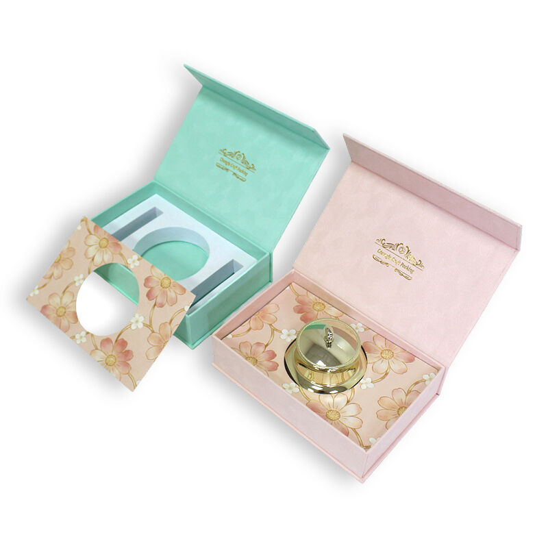 CF Egyedi luxus kozmetikai ajándékdoboz, luxus dombornyomott grafikus karton doboz, csigavonalas zárású, mágneses zárású hidratáló ajándékdoboz csomagolás