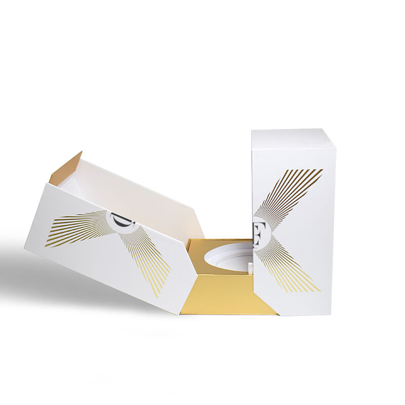 Caixa de Presente de Luxo com Abertura Dupla e Fechamento Magnético, em Papelão Rígido CF