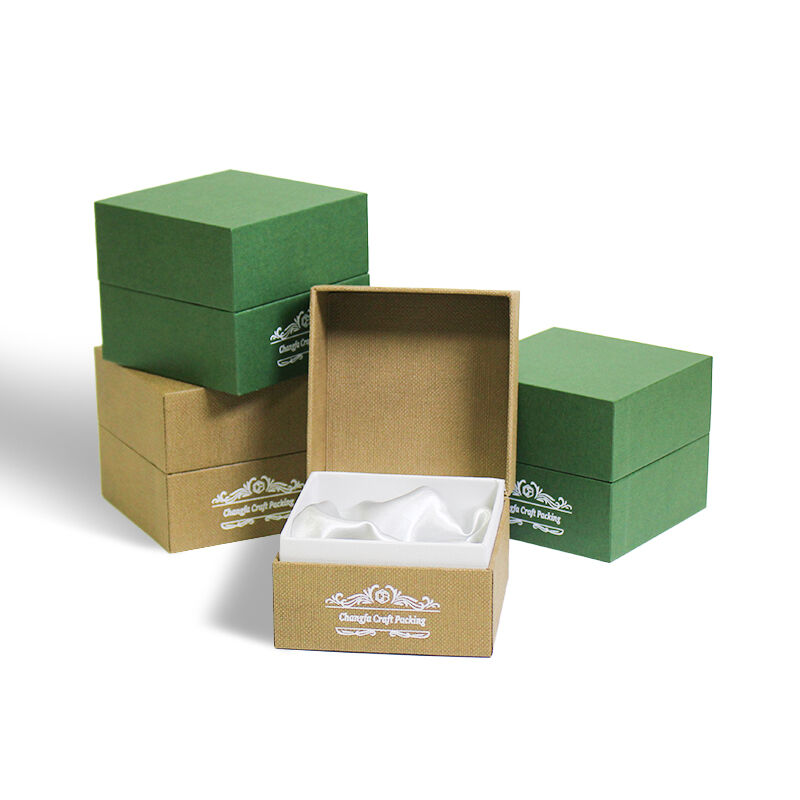 CF Custom luxe kartonnen verpakking voor gezichtscrème, clamshell-cadeaubox met fluwelen voering en houder voor huidverzorgingsproducten en cosmetica