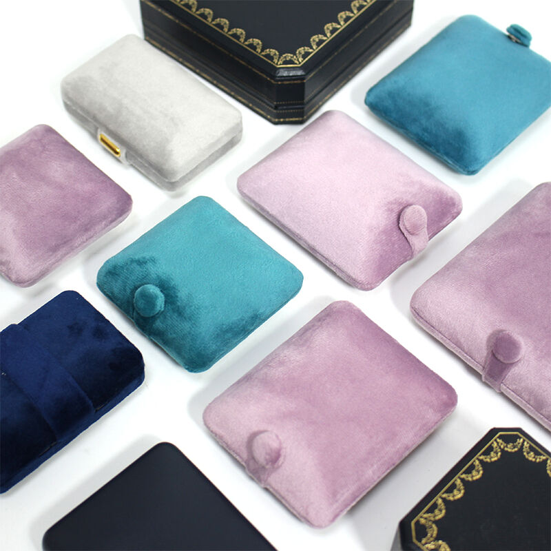 CF Πολυτελής Συσκευασία Δώρου από Δέρμα για Κοσμήματα, Βελούδινο Κουτί Δαχτυλιδιού για Γάμο