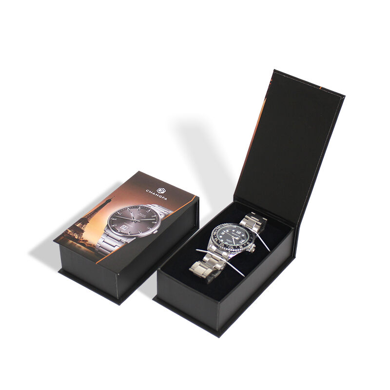 CF Clamshell Μαγνητικό Κουτί Ρολογιών με Εσωτερική Προσθήκη Βελούδου και Αφρού