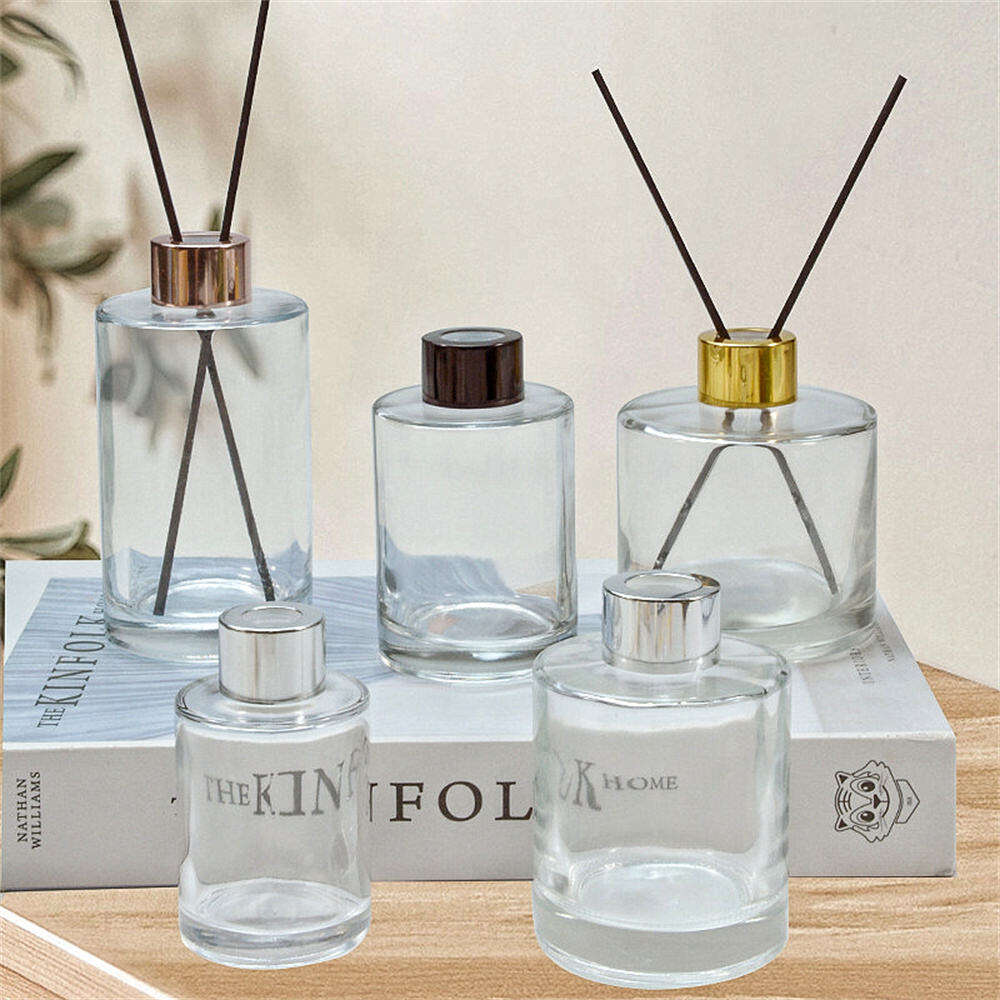 Custom Aromatherapy Fragrance Perfume Bottle 50ml 100ml 150ml 200ml Empty Reed Diffuser oil Glass Bottle