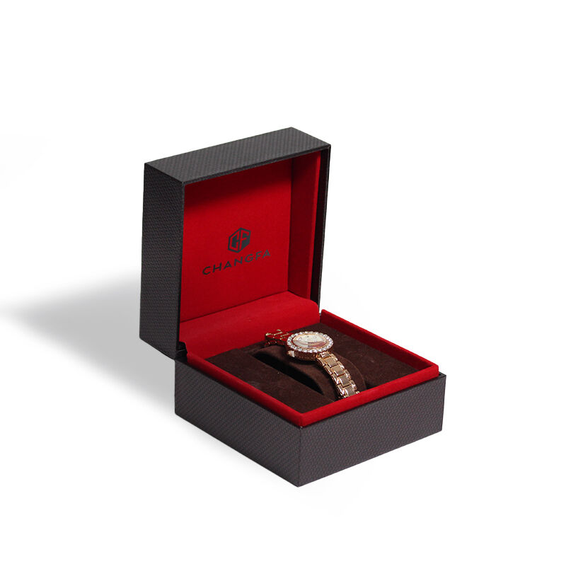 علبة ساعة على شكل مربع CF تصميم كلاسيكي يناسب معظم الساعات صناديق ورقية