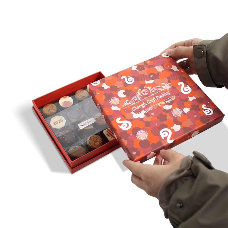 جعبه شکلات با درب قابل جدا شدن caffenol همراه با فوم پلاستیکی