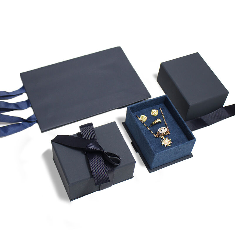 CF Kreativ pap-kartonstærk, struktureret jewelryboks, genbrugelig med bånd og farveprægning samt folieprægning til håndværk og emballage