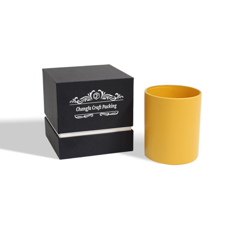 Scatola per candela con coperchio rimovibile in EVA con inserto in velluto