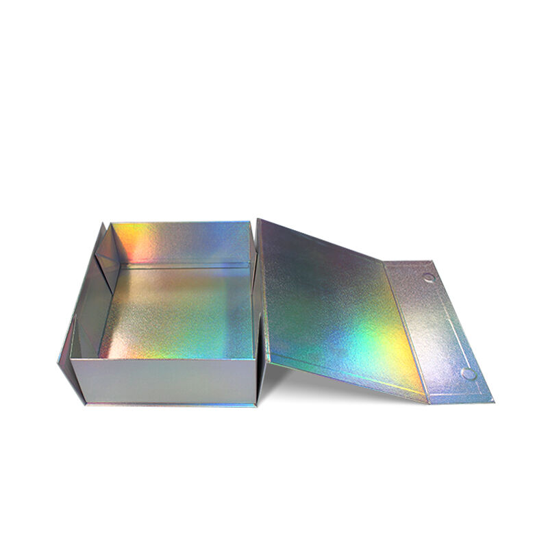 高級スリーバーホログラフィック折りたたみマグネット包装ギフトボックス