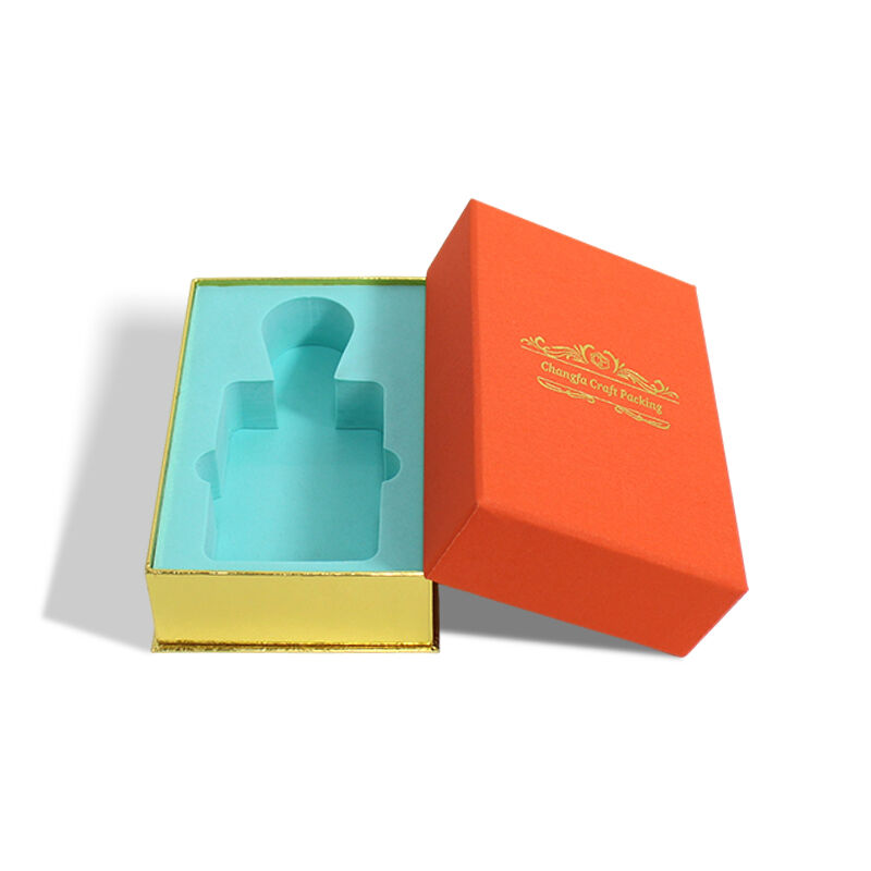 جعبه عطر CF با درب قابل برداشتن و گردن‌دار با درج‌کننده از جنس مخمل EVA