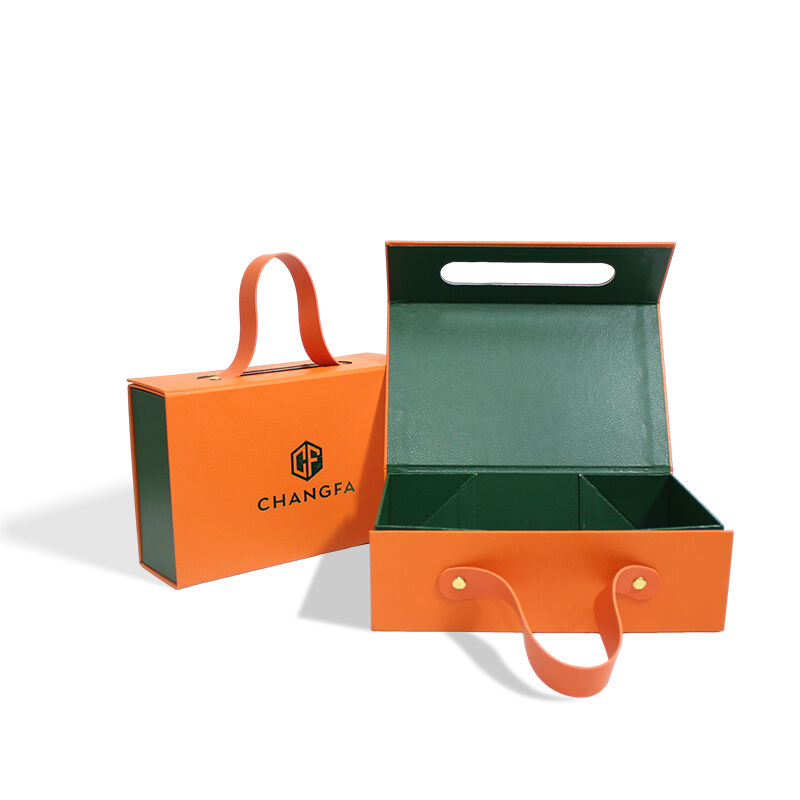 Kotak Hadiah Magnet Lipat Satu Keping CF dengan Pemegang