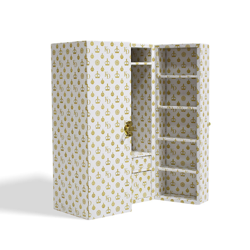 Kotak Hadiah Kadbod Pintu Berkembar Krismas CF dengan Gesper Logam