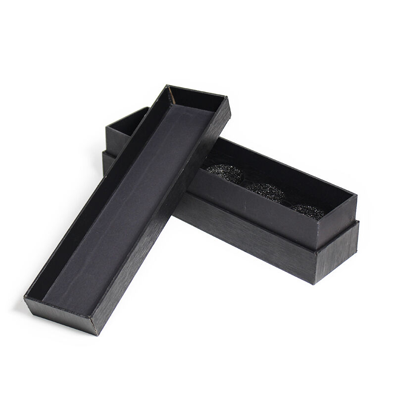 CF Printing Black Gold Foil Removable Lid Box With Neck Packaging Candle Box