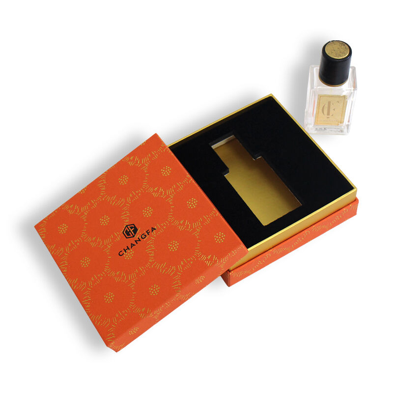 CF Custom Luxury Rigid Paper Cosmetic Packaging with Removable Lid and Cardboard Insert for Fragrance and Products Perfume Box