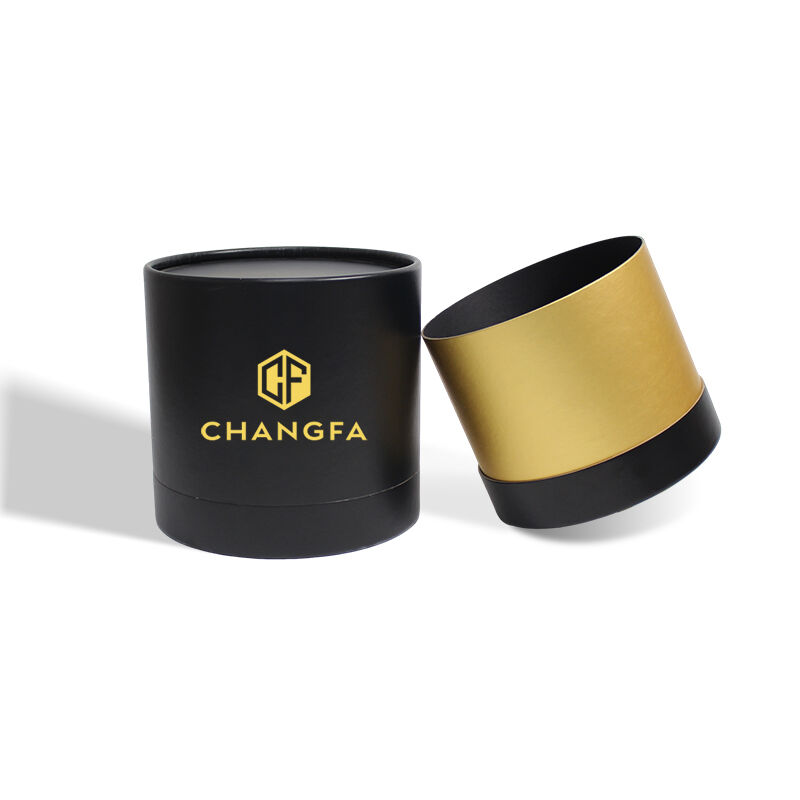 Άκαμπτο Κυλινδρικό Χαρτοκιβώτιο CF με Αφαιρούμενο Καπάκι και Λαιμό, για Κεριά, με Επένδυση EVA βελούδου