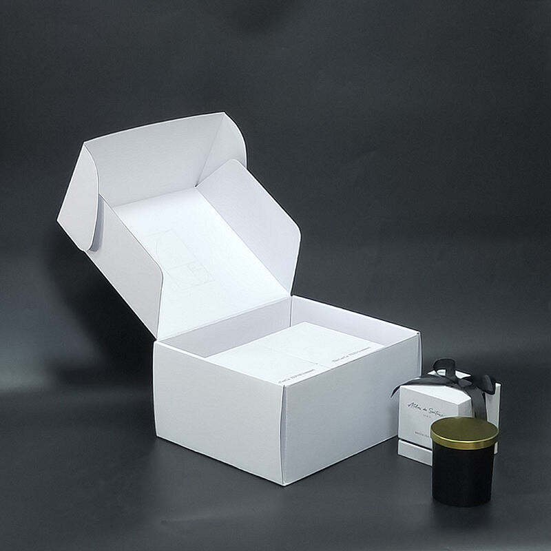 Custom Logo Luxury Elegant Whit Shipping Box For Candle