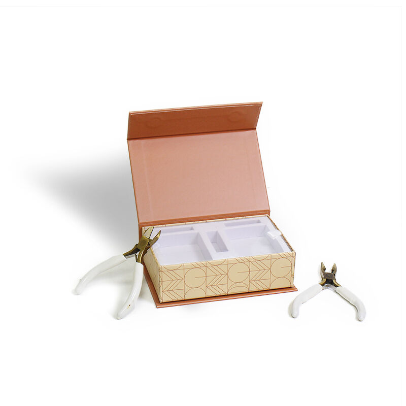 Hộp bao bì tặng quà trang sức CF thân thiện với môi trường, làm từ bìa các-tông có nam châm, kiểu vỏ sò, tái chế, chống thấm nước và dễ mang theo