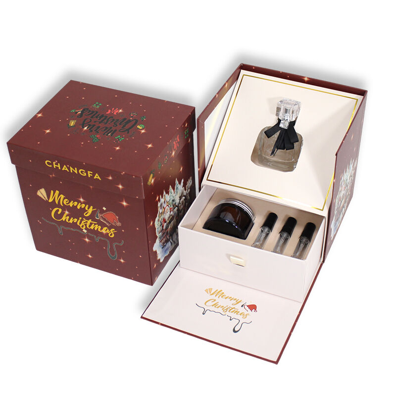 Parfume-gaveboks med aftagelig låg og EVA-indlæg til halsen