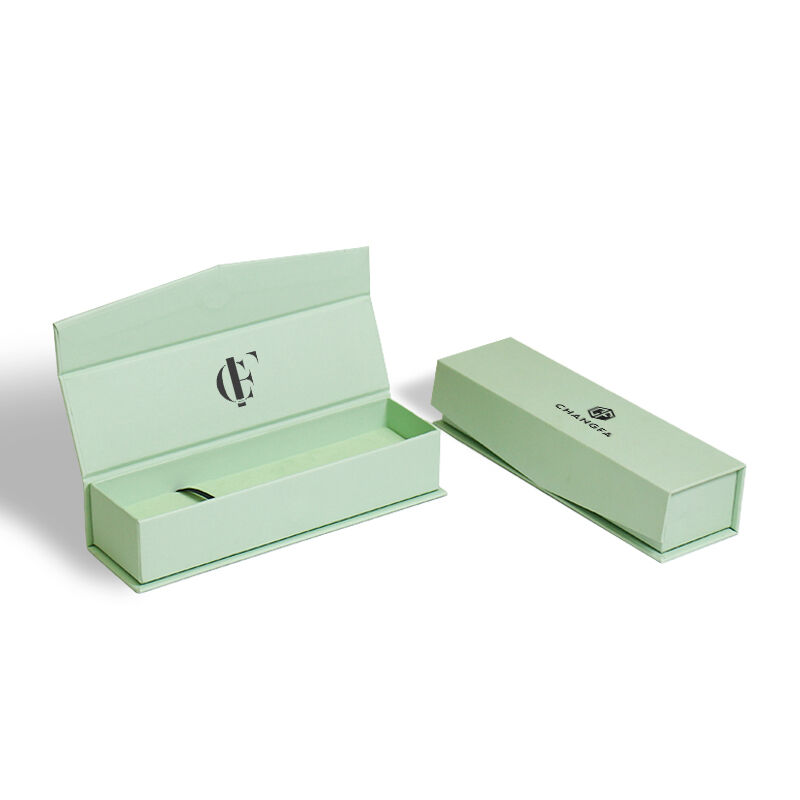 CF Индивидуальный логотип, специализированная упаковка для ювелирных изделий и подарков: жёсткая коробка малого формата, роскошная, с магнитным захлопом, тиснением и матовой ламинацией, из переработанных материалов