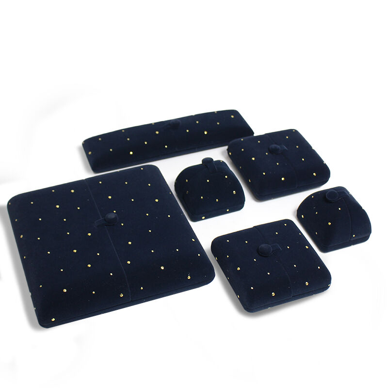 Luksusowe pudełko upominkowe na biżuterię CF, pluszowe pudełko na zestaw biżuterii ślubnej